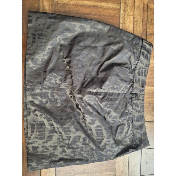Gap Black Leopard Jacquard Mini Skirt Size 0 - Picture 4 of 5